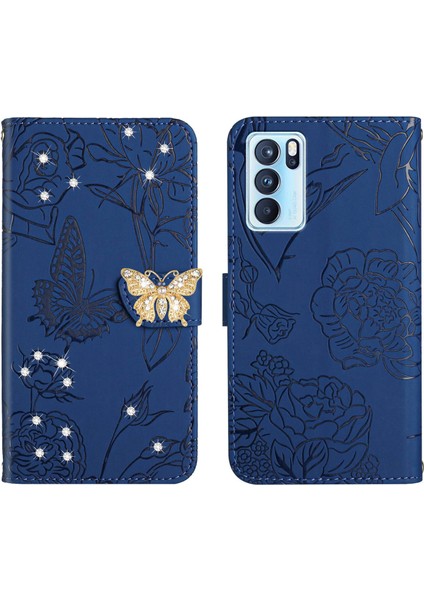 Oppo Reno 6 Pro 5g Için Cüzdan Kelebek Kapağı Ayarlanabilir Boyun Kayışı Crossbody Lanyard Kılıf (Yurt Dışından) fırsatları