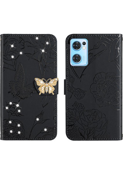 Oppo Fınd X5 Lite 5g Için Cüzdan Kelebek Kapağı Ayarlanabilir Boyun Kayışı Crossbody Lanyard Kılıf (Yurt Dışından)