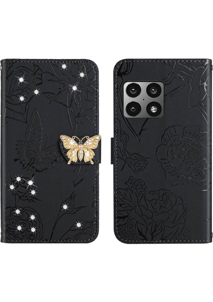 Oneplus 10 Pro 5g Için Cüzdan Kelebek Kapağı Ayarlanabilir Boyun Kayışı Crossbody Lanyard Kılıf (Yurt Dışından)