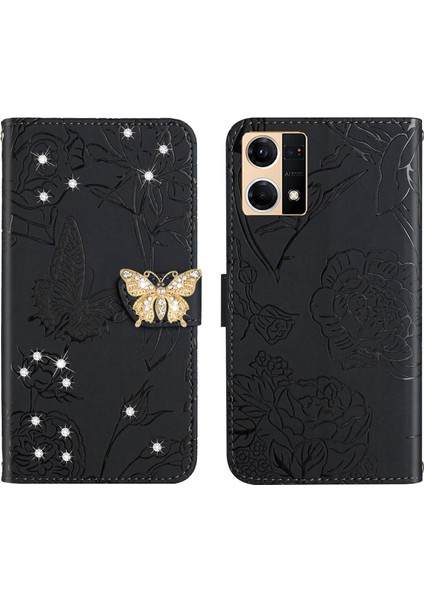 Oppo Reno 7 4g Için Cüzdan Kelebek Kapağı Ayarlanabilir Boyun Kayışı Crossbody Lanyard Kılıf (Yurt Dışından) fırsatları