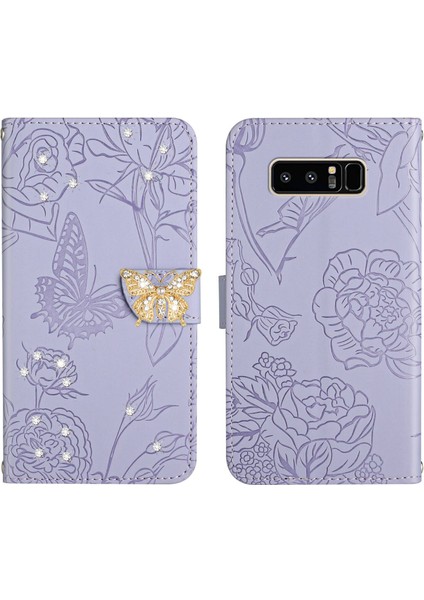 Samsung Galaxy Note 8 Için Cüzdan Kelebek Kapağı Ayarlanabilir Boyun Kayışı Crossbody Lanyard Kılıf (Yurt Dışından) fırsatları