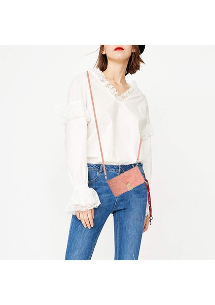 Zte Blade A31 Için Cüzdan Kelebek Kapağı Ayarlanabilir Boyun Kayışı Crossbody Lanyard Kılıf (Yurt Dışından)