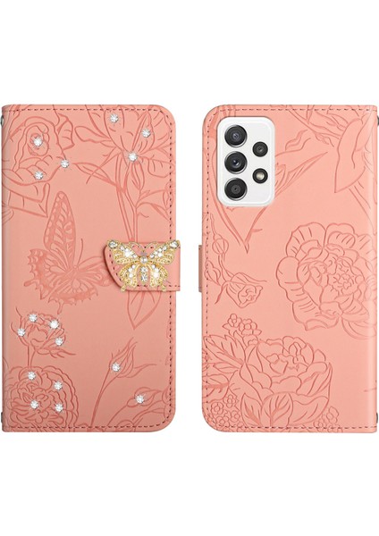 Samsung Galaxy A32 4g Için Cüzdan Kelebek Kapağı Ayarlanabilir Boyun Kayışı Crossbody Lanyard Kılıf (Yurt Dışından)
