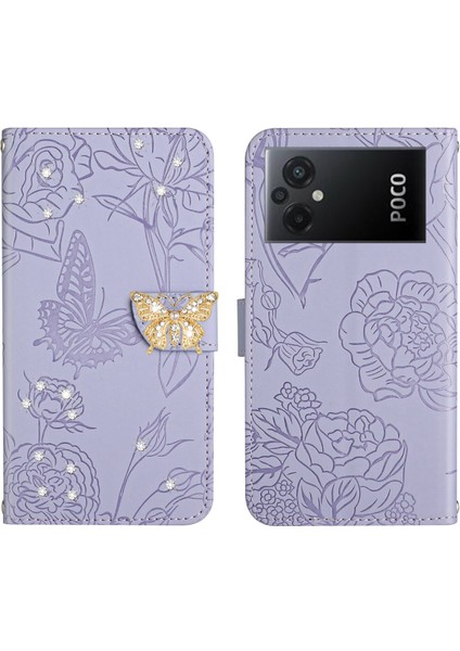 Xiaomi Poco M5 Için Cüzdan Kelebek Kapağı Ayarlanabilir Boyun Kayışı Crossbody Lanyard Kılıf (Yurt Dışından) fırsatları