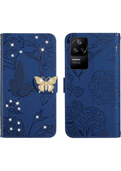 Xiaomi Poco F4 5g Için Cüzdan Kelebek Kapağı Ayarlanabilir Boyun Kayışı Crossbody Lanyard Kılıf (Yurt Dışından)