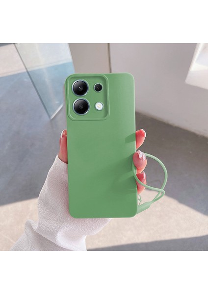 Xiaomi Poco X6 Uyumlu Kılıf Zebana Love Yumuşak Silikon Kılıf Açık Yeşil