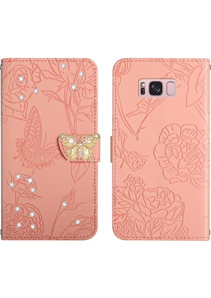 Samsung Galaxy S8 Plus Için Cüzdan Kelebek Kapağı Ayarlanabilir Boyun Kayışı Crossbody Lanyard Kılıf (Yurt Dışından)