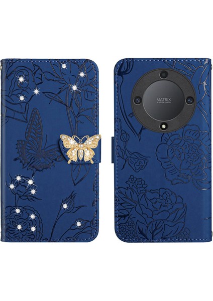 Honor Magic 5 Lite 5g Için Cüzdan Kelebek Kapağı Ayarlanabilir Boyun Kayışı Crossbody Lanyard Kılıf (Yurt Dışından) fırsatları