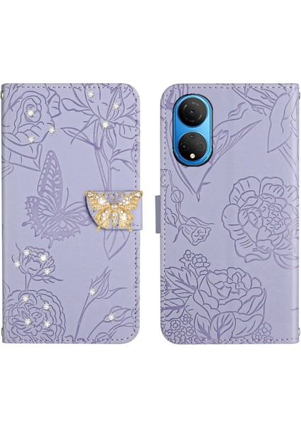Honor X7 Için Cüzdan Kelebek Kapağı Ayarlanabilir Boyun Kayışı Crossbody Lanyard Kılıf (Yurt Dışından) fırsatları