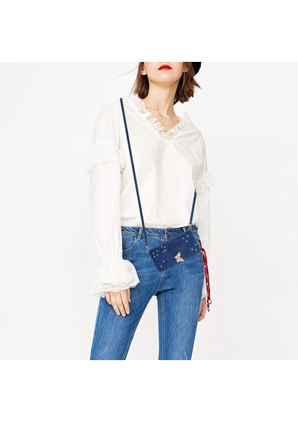 Oppo Reno 8 Pro 5g Için Cüzdan Kelebek Kapağı Ayarlanabilir Boyun Kayışı Crossbody Lanyard Kılıf (Yurt Dışından)