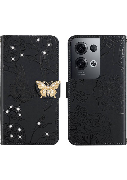 Oppo Reno 8 Pro 5g Için Cüzdan Kelebek Kapağı Ayarlanabilir Boyun Kayışı Crossbody Lanyard Kılıf (Yurt Dışından) fırsatları
