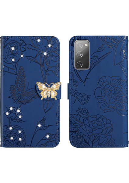 Samsung Galaxy S20 Fe 5g Için Cüzdan Kelebek Kapağı Ayarlanabilir Boyun Kayışı Crossbody Lanyard Kılıf (Yurt Dışından)