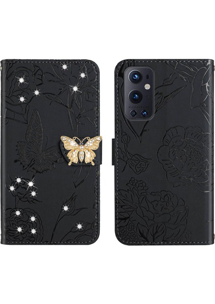 Oneplus 9 Pro 5g Için Cüzdan Kelebek Kapağı Ayarlanabilir Boyun Kayışı Crossbody Lanyard Kılıf (Yurt Dışından)
