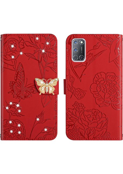 Oppo A52/A72/A92 Için Cüzdan Kelebek Kapağı Ayarlanabilir Boyun Kayışı Crossbody Lanyard Kılıf (Yurt Dışından) fırsatları
