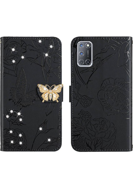 Oppo A52/A72/A92 Için Cüzdan Kelebek Kapağı Ayarlanabilir Boyun Kayışı Crossbody Lanyard Kılıf (Yurt Dışından)