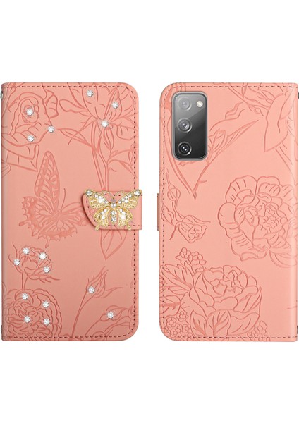 Samsung Galaxy S20 Fe 5g Için Cüzdan Kelebek Kapağı Ayarlanabilir Boyun Kayışı Crossbody Lanyard Kılıf (Yurt Dışından)