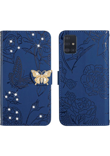 Samsung Galaxy A71 4g Için Cüzdan Kelebek Kapağı Ayarlanabilir Boyun Kayışı Crossbody Lanyard Kılıf (Yurt Dışından)