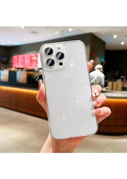 Meri Case Apple iPhone 11 Uyumlu Kamera Korumalı Simli Şeffaf Kılıf Arka Kapak