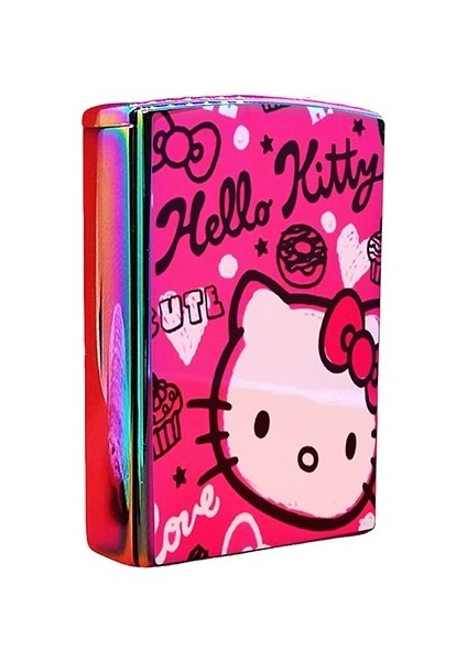 Hello Kitty Baskılı Sigara Tabakası ve Kaydırmalı Çakmak Seti Kişiye Özel Isimli (Tabaka Isimlidir)