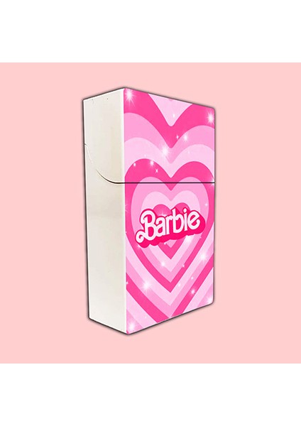Barbie Baskılı Sigara Tabakası ve Kaydırmalı Çakmak Seti