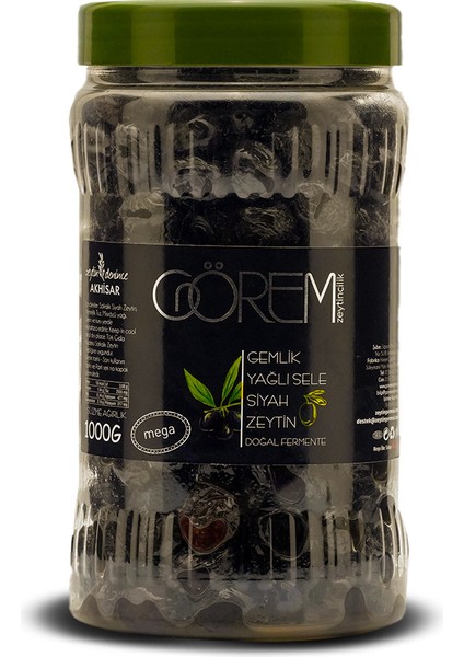 Mega Boy Trilye Cins Zeytin Yağlı Sele Siyah Zeytin 1 kg