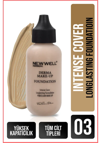 New Well Derma Makeup Fondöten - Intense Cover Longlasting 03