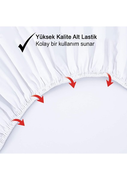 Beyaz Pamuklu Ranforce Tek Kişilik Lastikli Çarşaf + 1 Yastık Kılıfı 90 x 200 modelleri