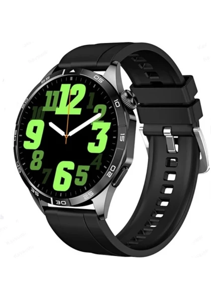 Haino Teko RW44 Watch GT4 Amoled Ekran Android İos HarmonyOs Uyumlu 3 Kordonlu Akıllı Saat Siyah