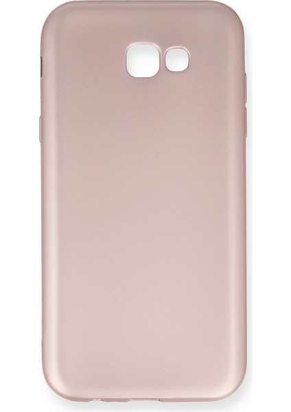 Samsung Galaxy A7 2017 / A720 Kılıf Premium Rubber Silikon - Rose Gold 109008