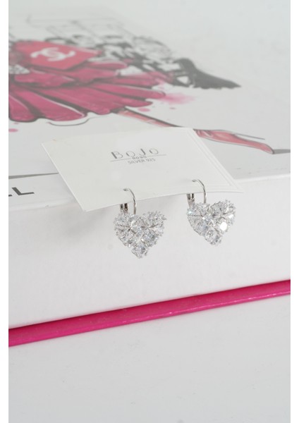 Kadın Vip Seri Baget Zirkon Taşlı 925 Ayar Gümüş Klipsli Küpe Seti fiyatları