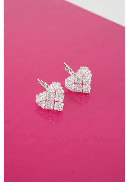 Kadın Vip Seri Baget Zirkon Taşlı 925 Ayar Gümüş Klipsli Küpe Seti modelleri