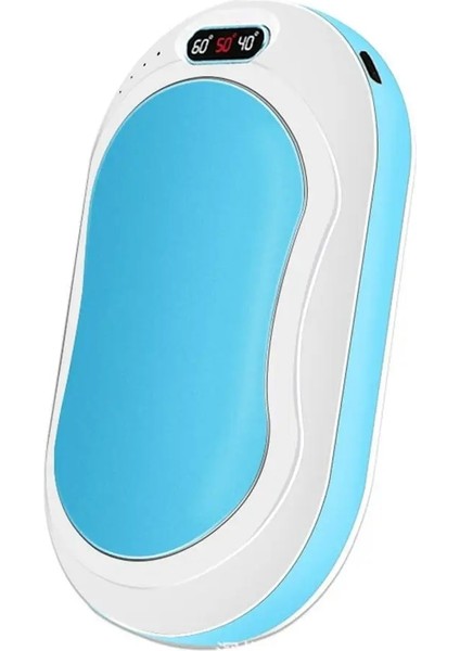 4 In 1 10000MAH USB Şarj Edilebilir El Isıtıcı Güç Bankası LED El Feneri Masaj Çift Taraflı Isıtma Üçüncü Vites Sıcaklık (Yurt Dışından)