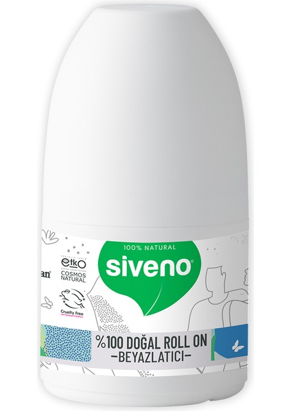 %100 Doğal Roll On Etkili Deodorant Bitkisel Lekesiz Vegan 50 ml