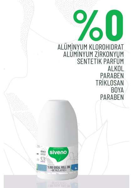 %100 Doğal Roll On Etkili Deodorant Bitkisel Lekesiz Vegan 50 ml