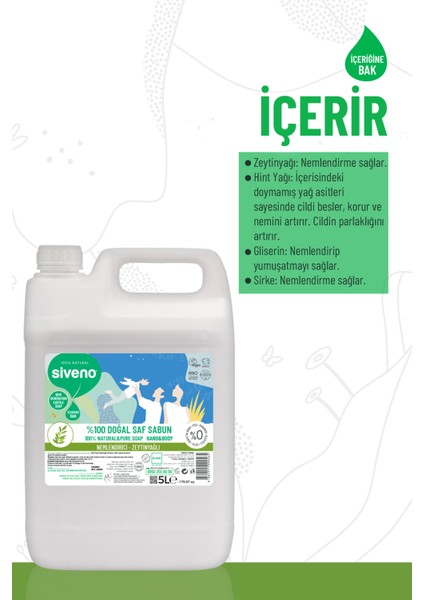 %100 Doğal Sıvı Kastil Sabun Zeytinyağlı Yoğun Nemlendirici Bitkisel Vegan 5000 ml fırsatları