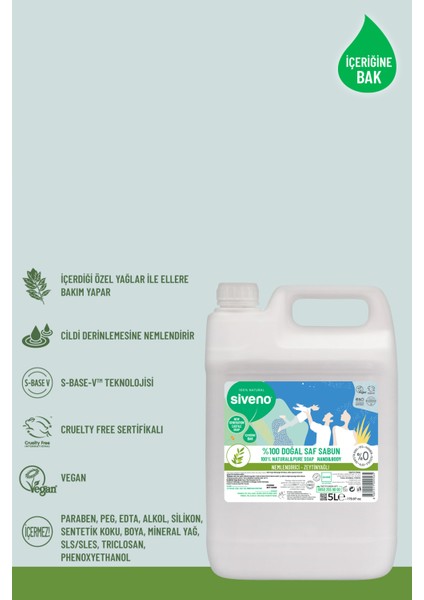 %100 Doğal Sıvı Kastil Sabun Zeytinyağlı Yoğun Nemlendirici Bitkisel Vegan 5000 ml indirimleri