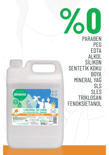 %100 Doğal Sıvı Kastil Sabun Portakal Yağlı Tazeleyici Nemlendirici Bitkisel Vegan 5000 ml modelleri