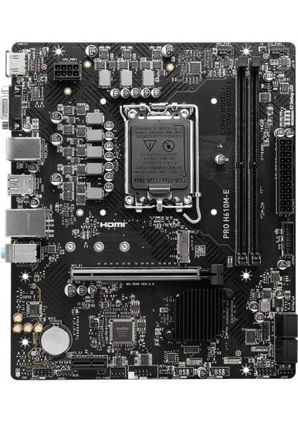 Msı Pro H610M-E 5600MHZ(OC) HDMI VGA M.2 1700P