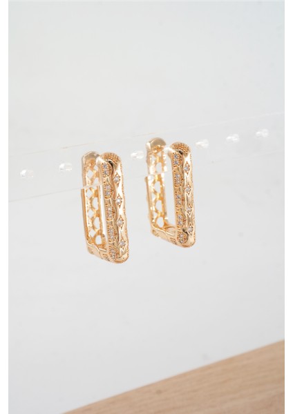 Kadın Vip Seri Xuping Rose Gold Küpe Seti modelleri