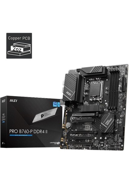 Msı Pro B760-P Ddr4 Iı 5333MHZ 1xhdmı 1xdp 2xm.2 USB 3.2 Atx 1700P (12. / 13. ve 14. Nesil Işlemci Uyumlu)
