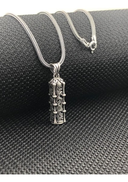 925 Ayar Gümüş Cevşeni Kebir Dualı Erkek Kolye