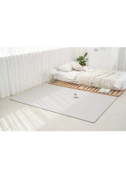 [Linen Gray] Su geçirmez Bebek Oyun Matı / Antialerjik Çocuk Halısı 200X140 1.2cm