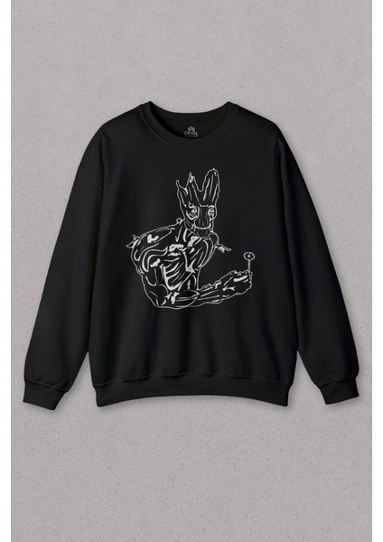Unisex Sweatshirt I Am Groot Ilkel Centilmen Insan Baskılı Sweat