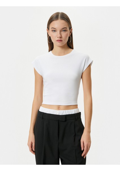 Basic Modal Tişört Slim Fit Ribanalı Kısa Kollu Bisiklet Yaka modelleri