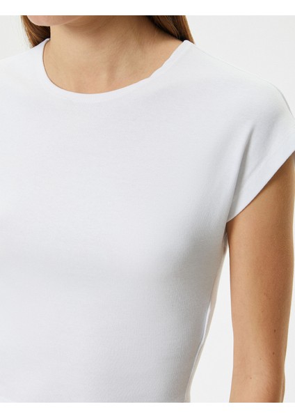 Basic Modal Tişört Slim Fit Ribanalı Kısa Kollu Bisiklet Yaka indirimleri