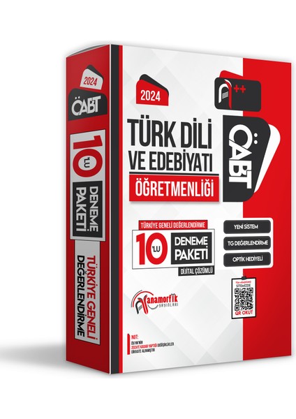 Anamorfik Yayınları 2024 ÖABT Türk Dili ve Edebiyatı Öğretmenliği 10’lu Paket Deneme