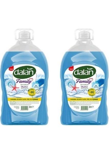 Dalan - Sıvı Sabun Okyanus 3lt - 2 Adet