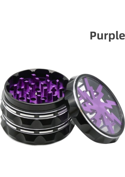 63MM Geometrik Tasarım Metal Öğütücü - Gümüş (Yurt Dışından)