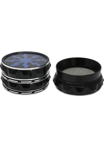 63MM Geometrik Tasarım Metal Öğütücü - Mavi (Yurt Dışından)