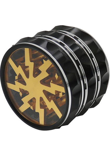 63MM Geometrik Tasarım Metal Öğütücü - Altın (Yurt Dışından)